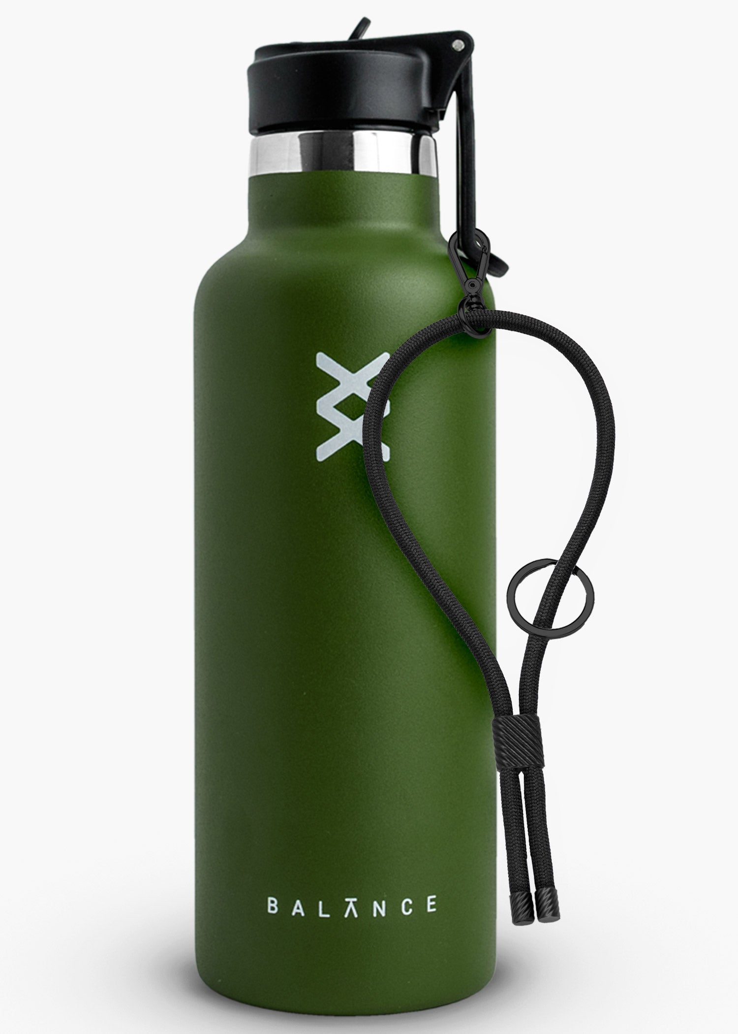 Garrafa Térmica Balance Verde 620ml + Alça de Mão